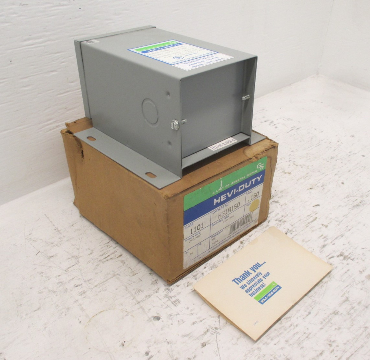NEW General Signal HS1A150 HeviDuty Transformer .150 KVA 1PH 240/480V